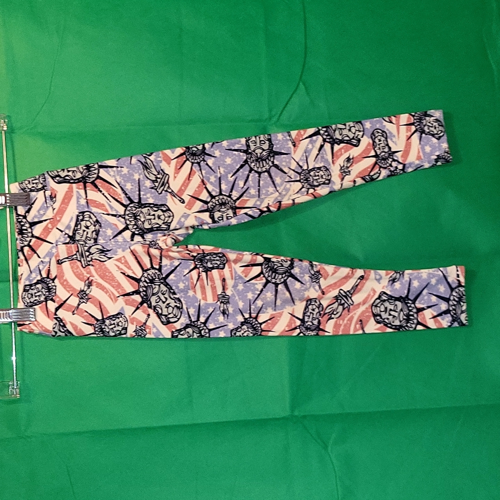 Lularoe kids statue of liberty printed leggings size S/M